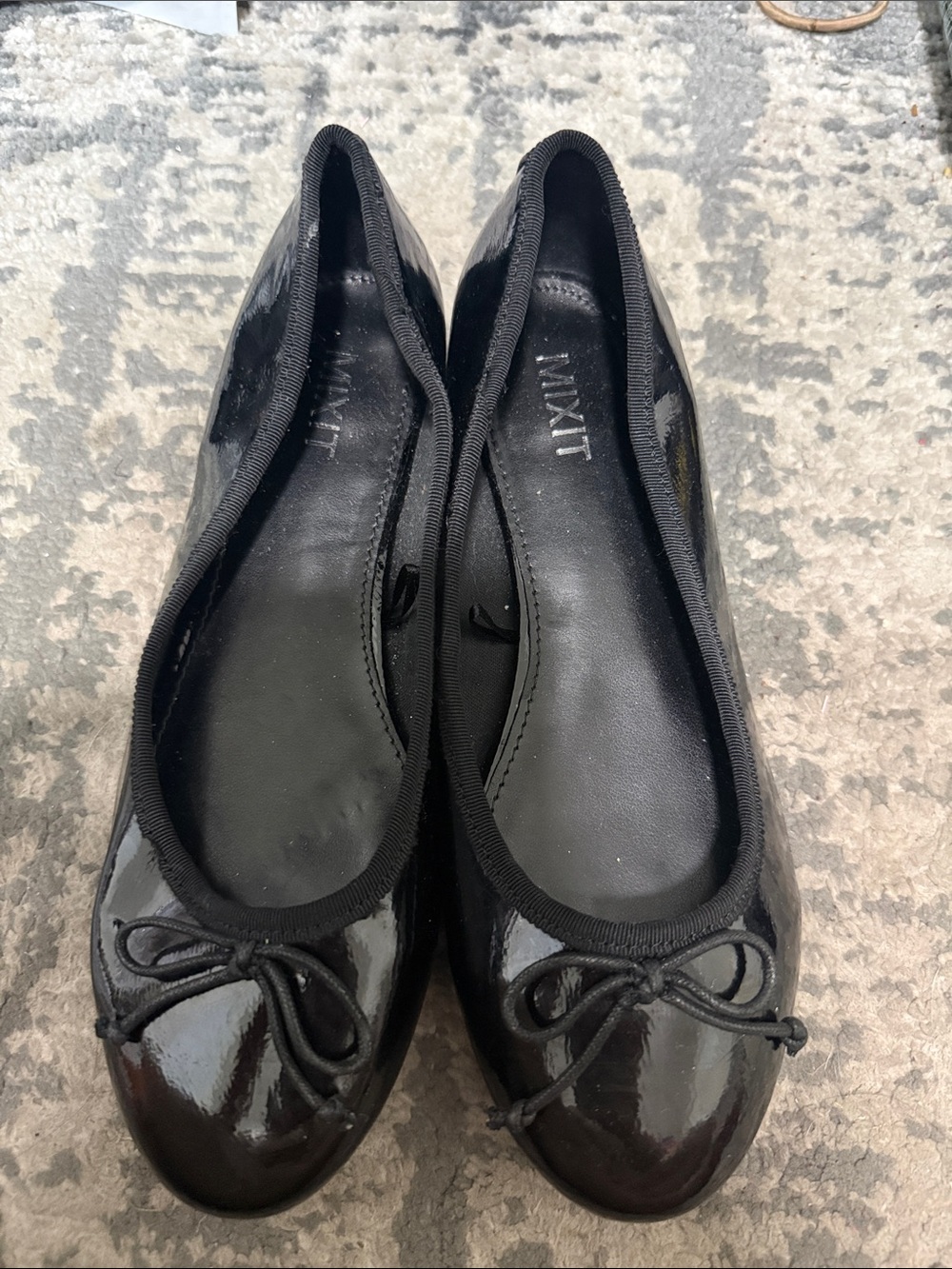 Mixit Black Patent Bow Ballet Flats